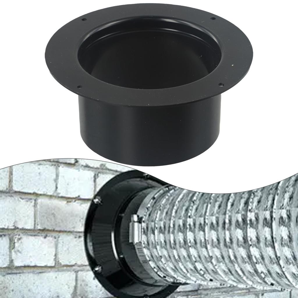 1pcs ABS Wall Flange Connector For Ventilation Pipe Air Ducting Connection Round 100mm 125mm 150mm High Strength Exhaust Fans