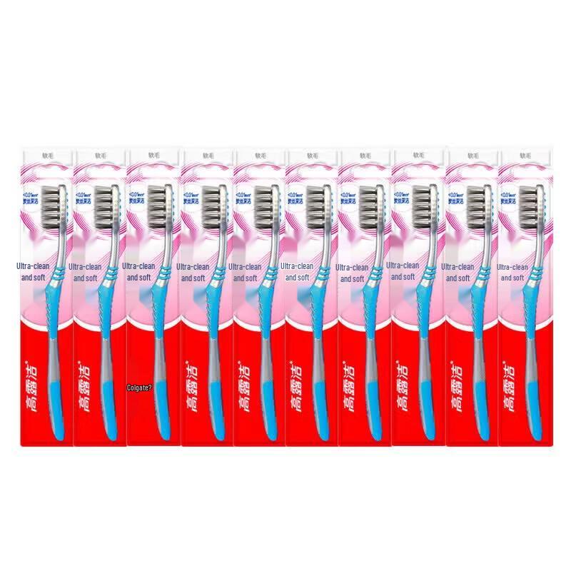 Colgate Super Clean Gum Care Toothbrushes, 10-Pack цветная упаковка 10 шт./случайный