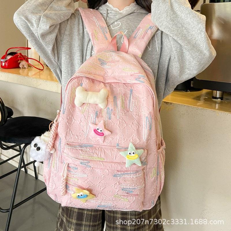 Schoolbag Japanese cute schoolbag female junior high school student high value niche ins style student large capacity backpack travel backpack