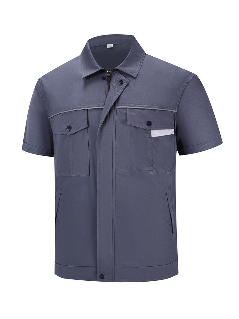Durable Summer Cotton Twill Workwear Set with Custom Logo - Wear-Resistant Labor Protection Uniform