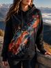 Felpe con Cappuccio da Donna Stampa 3D Moda Felpe Casual Autunnali Felpa Lunga Oversize Pullover