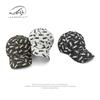 Hat Ladies Peaked Cap Versatile Face Small Personality Embroidered Rabbit Pattern Hard Top Baseball Cap Men's Casual Fashion