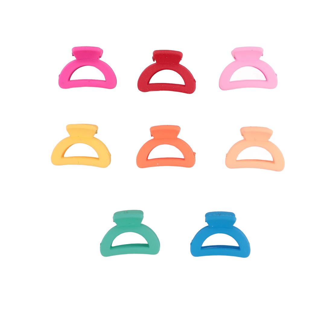 100pcs Mini Hair Clip Curved Moon Shaped Mixed Color Strong Grip Cute Tiny Hair Claw Clip for Ponytail Fine Hair