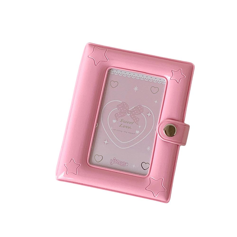 Hisocute Star 3-Inch Snap Button Photo Album & Card Holder for Polaroid & Student Idol Cards