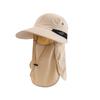 Unisex UPF50+ UV-Schutz Sonnenhut Abnehmbarer Vollgesichts-Nackenschutz Breiter Rand Atmungsaktives Netz Outdoor Angel-Wanderhut