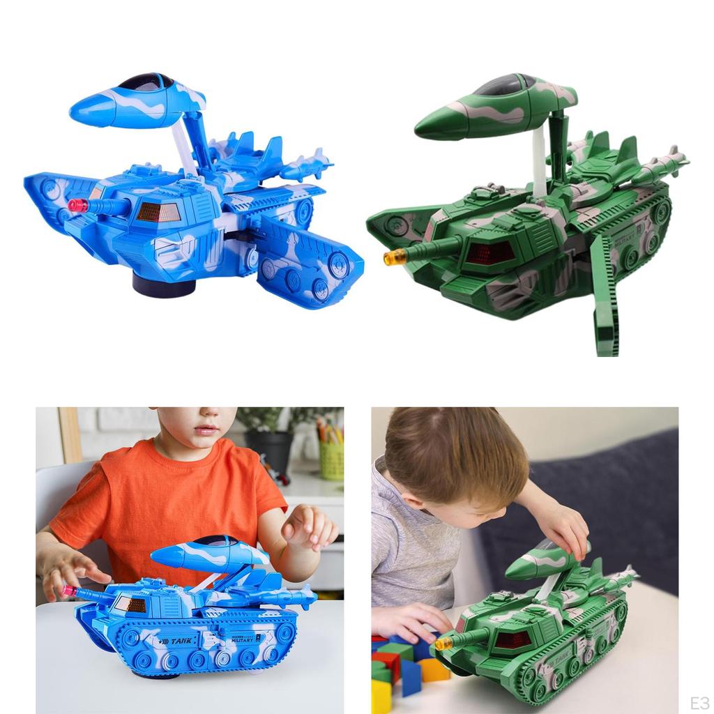 Automatic Deformation Tank Toys Simulation Car Toy Diecast Vehicles Kids Armored Vehicle Play