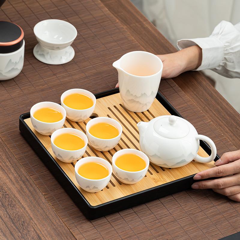 Business Gift Box To Send Leading Enterprise Merchandise Ink Wind Set Kung Fu Tea Set Tea