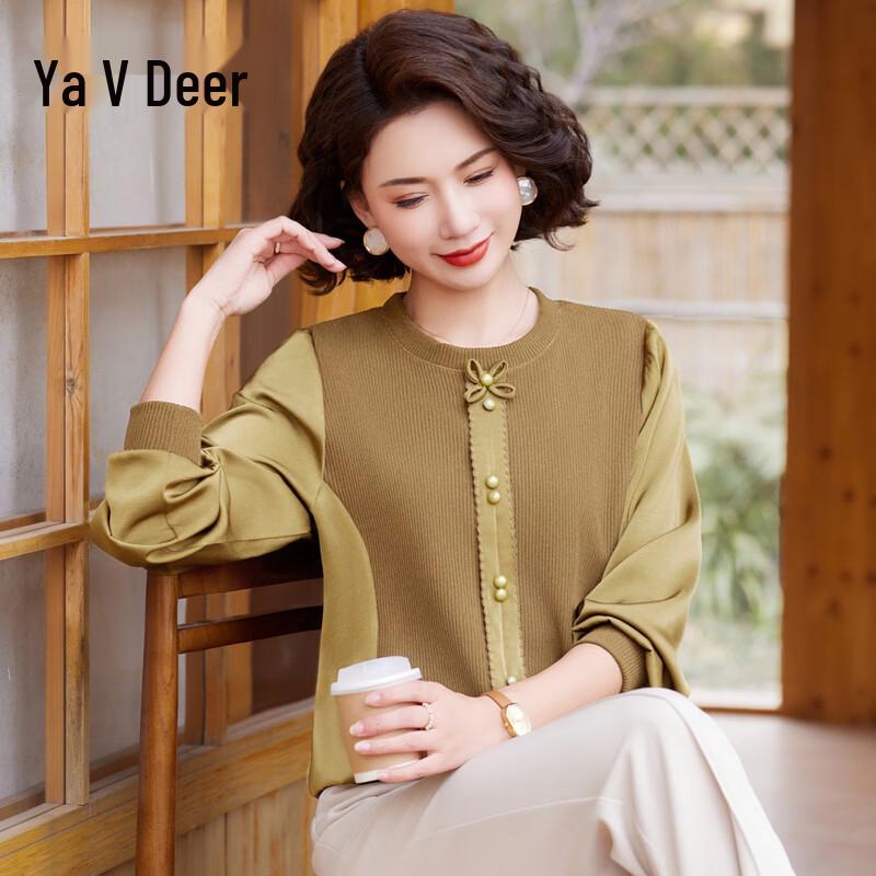 Yalu Women s Spring Fashion Long-Sleeve Knit Top 5XL