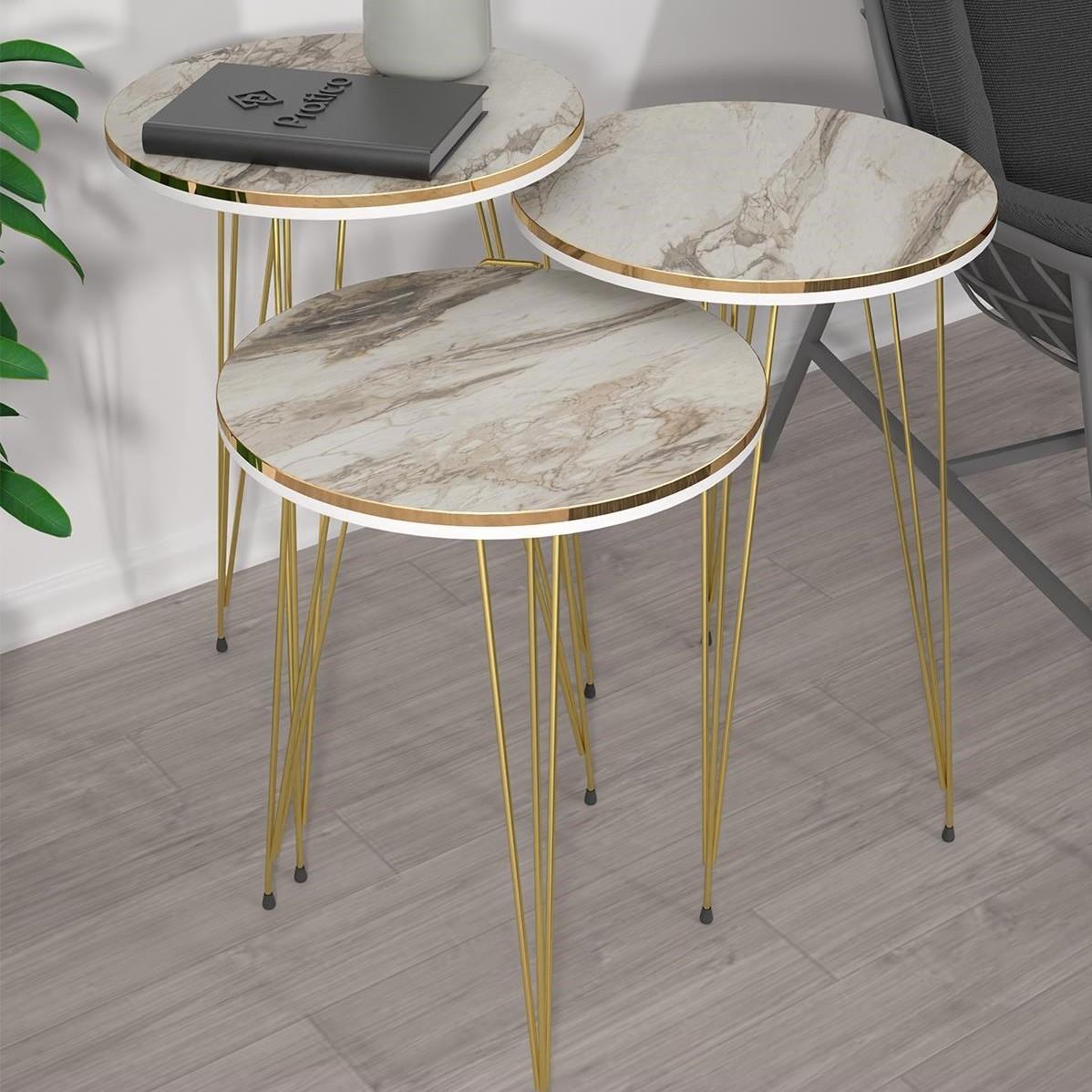 

Золотая проволочная ножка с мраморным узором с двойным краем