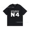 [2] American trendy brand short-sleeved t-shirt black and white collection printed short-sleeved t-shirt casual couple men and women of the same style