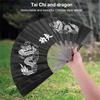 Stainless Steel Folding Tai Chi Martial Arts Fan Chinese Sound Fan Fitness Dance Practice Classic Kung Fu Performance Props