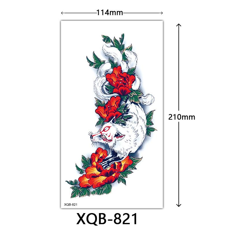 Small Full Arm Tattoo Sticker, Flower Letters, Plain Flower Tattoo Sticker Tattoo