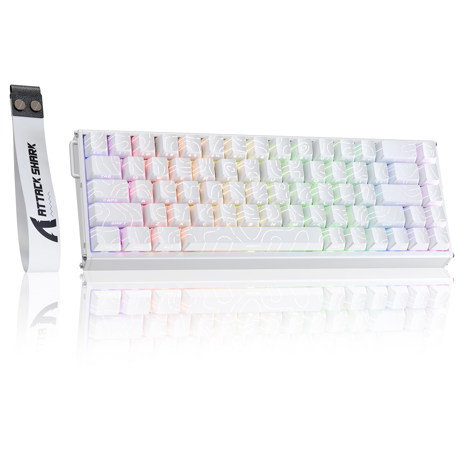 

ATTACK SHARK X68MAX HE Rapid Trigger Full Aluminum 8000Hz Polling Rapid Adjustable Compact 68 Gaming Keyboard with PBT Aluminum Anodized RGB
