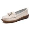 Versatile tassel leather soft-soled Doudou shoes medium old mother shoes non-slip pregnant women's single shoes
