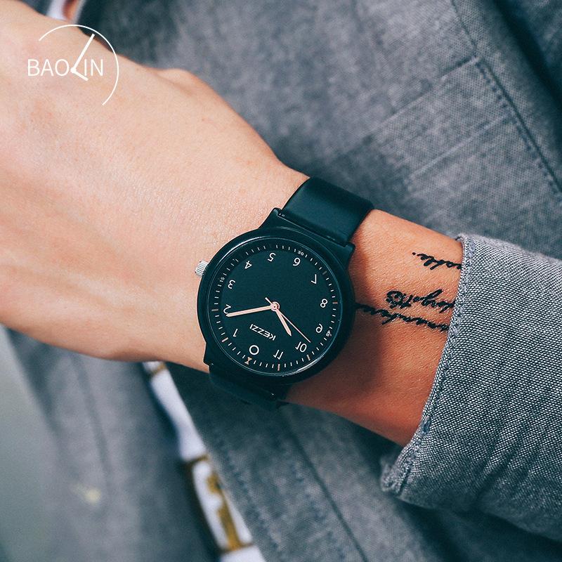 Simple Fashion Quartz Watch Digital Dial Men's Watch Waterproof Belt Watch
