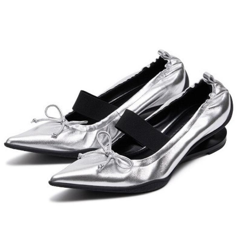 Fashion Retro Designer Mary Jane Shoes Women Strange Heel Bowknot Dress Shoes Female Ballet Style Fashion Brand High Heels Women Pumps
