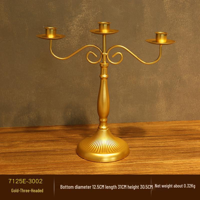 Nordic Romantic Candlelight Dinner Table Decorations: Modern Minimalist Light Luxury Candlestick Ornaments