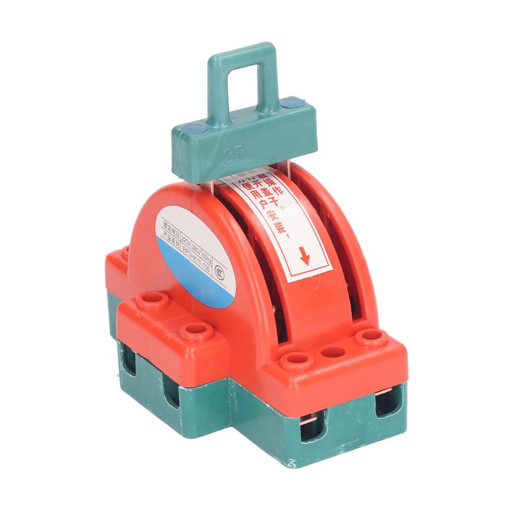 2 Pole Knife Switch Double Throw Disconnect Switch Electrical Load Switch with Fastening Rings 220V 380V