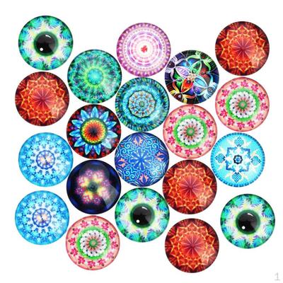 20 Stück gemischte Glasverzierungen, flache Rückseite, Cabochon-Befunde, Telefondekoration, 10–25 mm – 25 mm