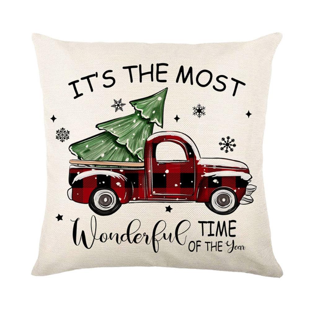 

45×45cm Pillowcase Christmas Tree Pillow Cover New Sofa Cushion Cover Home Decoration Style 4