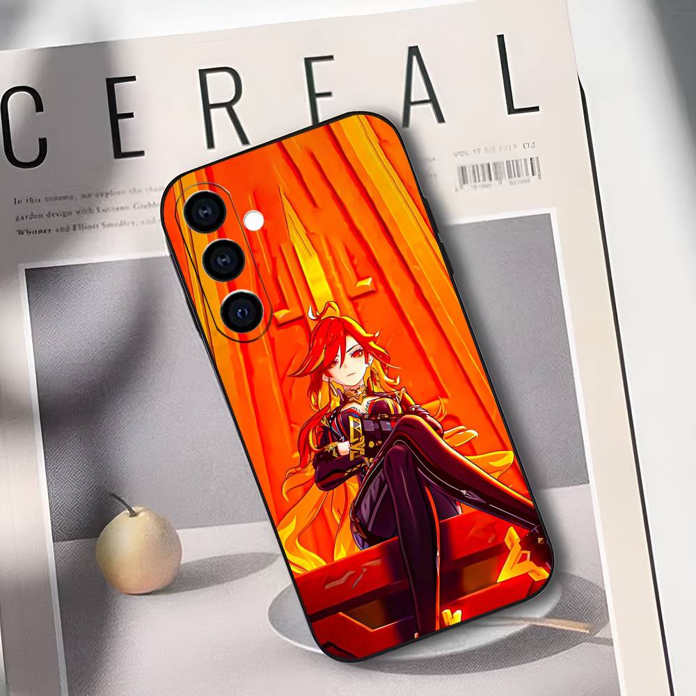 M-Mavuika G-Genshin I-Impact Phone Case For Samsung Galaxy A73,A72,A71,A70,A53,A52,A51,Soft Silicone Black Cover