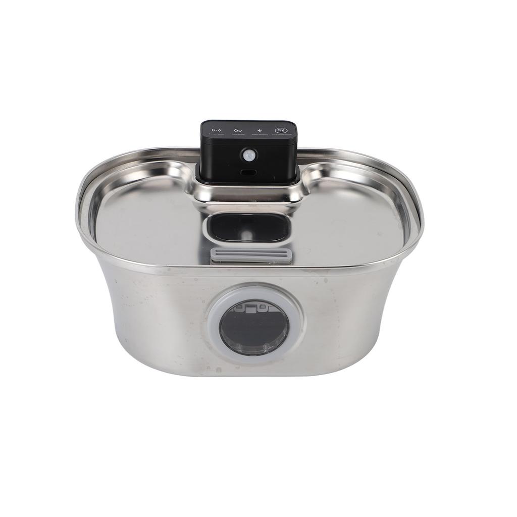 Wireless Cat Water Fountain Stainless Steel Automatic 3.2L Large Capacity Long Lasting Battery Pet Water Fountain US