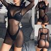 Nova dame preto listrado puro bodysuit fibra lisa zíper manga longa macacão bodycon plus size