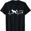 Herzschlag Deutscher Schäferhund Rettungsleine T-Shirt Kleidung T-Shirt Gothic Lässige Mode Weiche Bequeme Oberteile unisex
