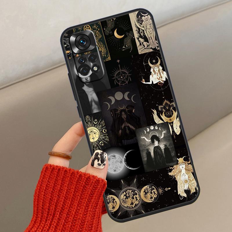 Triple Moon Goddess Hecate Tarot Card Case For Xiaomi Redmi Note 11 12 8 9 10 Pro 8T 9S 10S 11S Redmi 9A 9C 10 10A 10C Cover