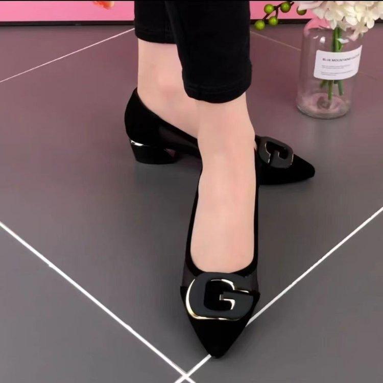 Summer mesh breathable women's shoes new shallow mouth low heel mother shoes hollow pointed large size comfortable single shoes women