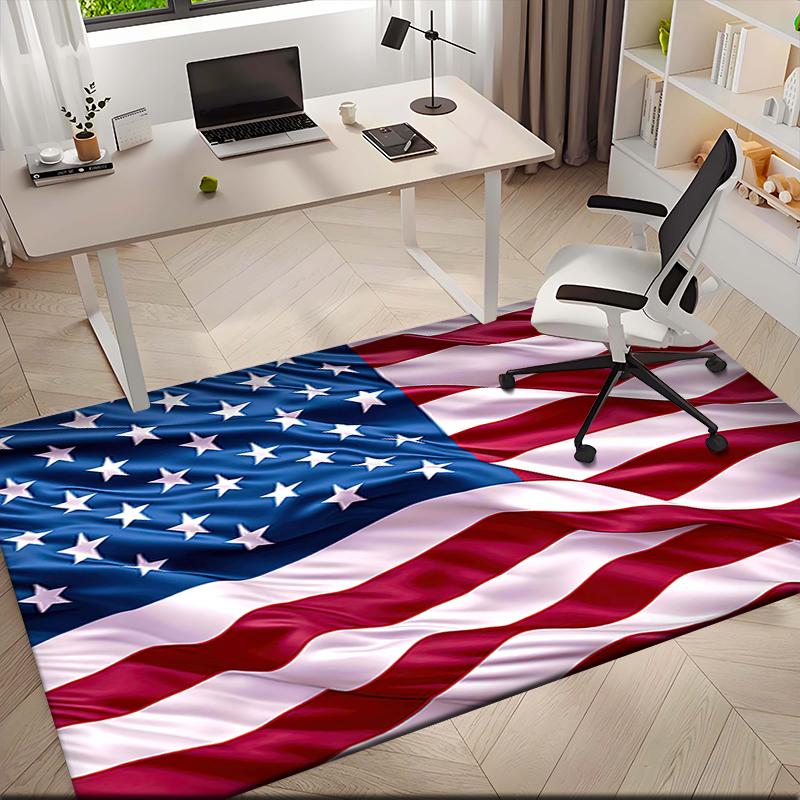 1pc American flag Carpet Rug for Living Room Bedroom Home Sofa Decoration,Kids play Non-slip Floor Mat