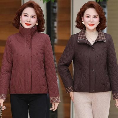 Fashion Short Cotton-padded Clothes New Middle-aged and Old Autumn and Winter Loose and Light Cotton-padded Jackets Casual Cotton-padded Jackets Women