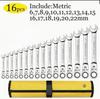 16pcs Shaking Ratchet Wrench for Ship Maintenance and Opening Dual-use Wrench Ratchet Wrench 6-22mm
