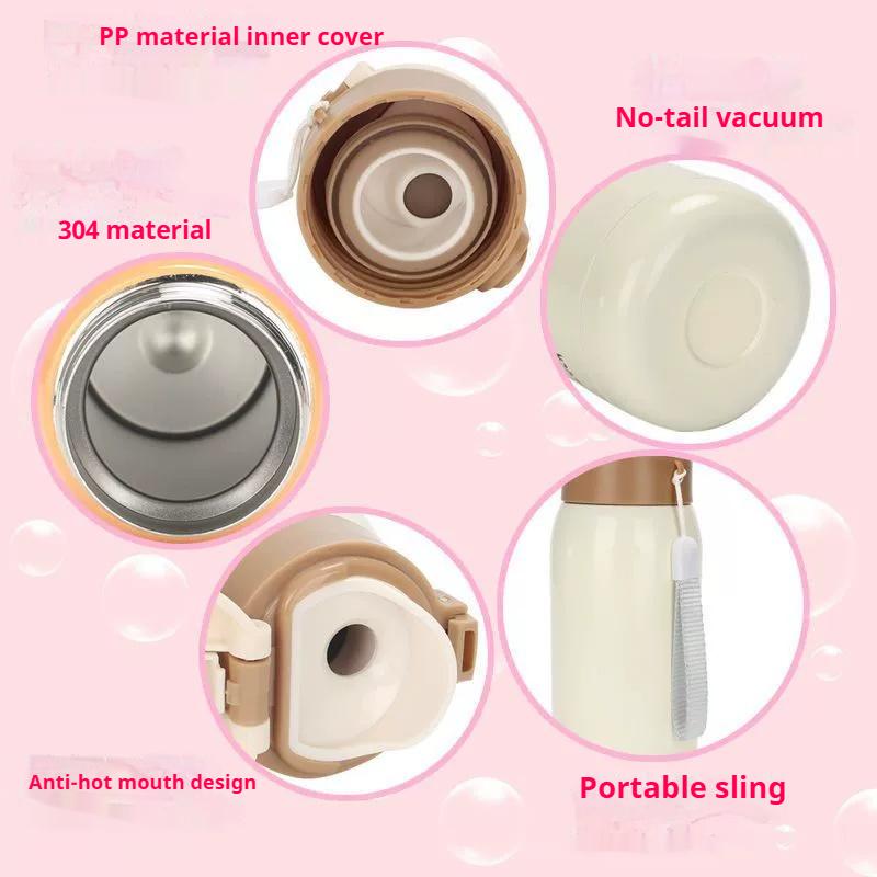 200ML/350ML Stainless Steel Pocket Cup Cute Portable Travel Thermal Coffee Mug Mini Thermos Insulated Cup Sport Water Bottlel