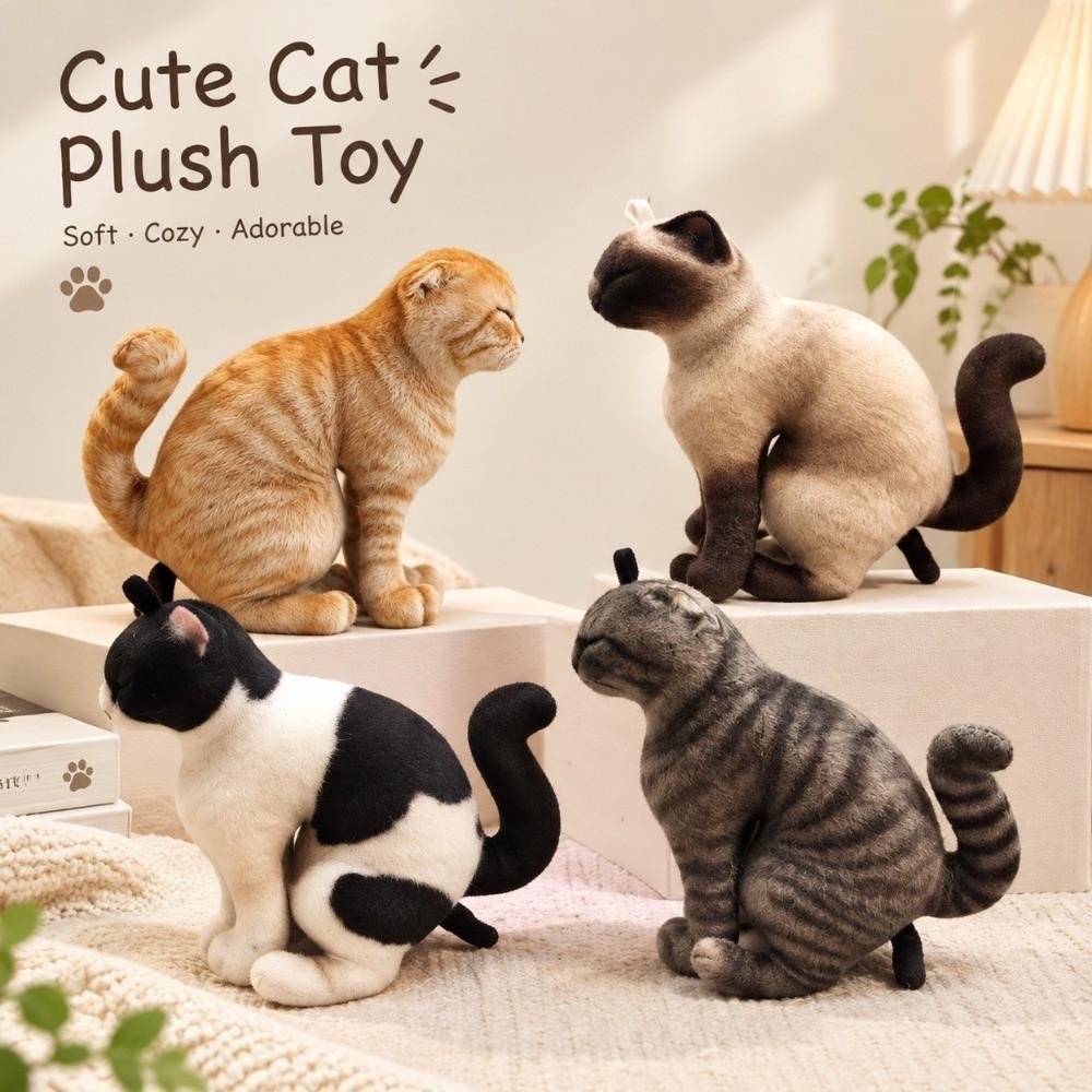 Compact Abstract Cat Doll Lightweight Kawaii Plush Pendant Keychain Phone Case Decoration