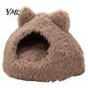 Warm Enclosed Hideaway for Indoor Cats Plush Cat Cave Bed, Hideaway, Fluffy Cozy Soft Pet Tent Burrow Bed Small Dogs Comfortable Nap Mat