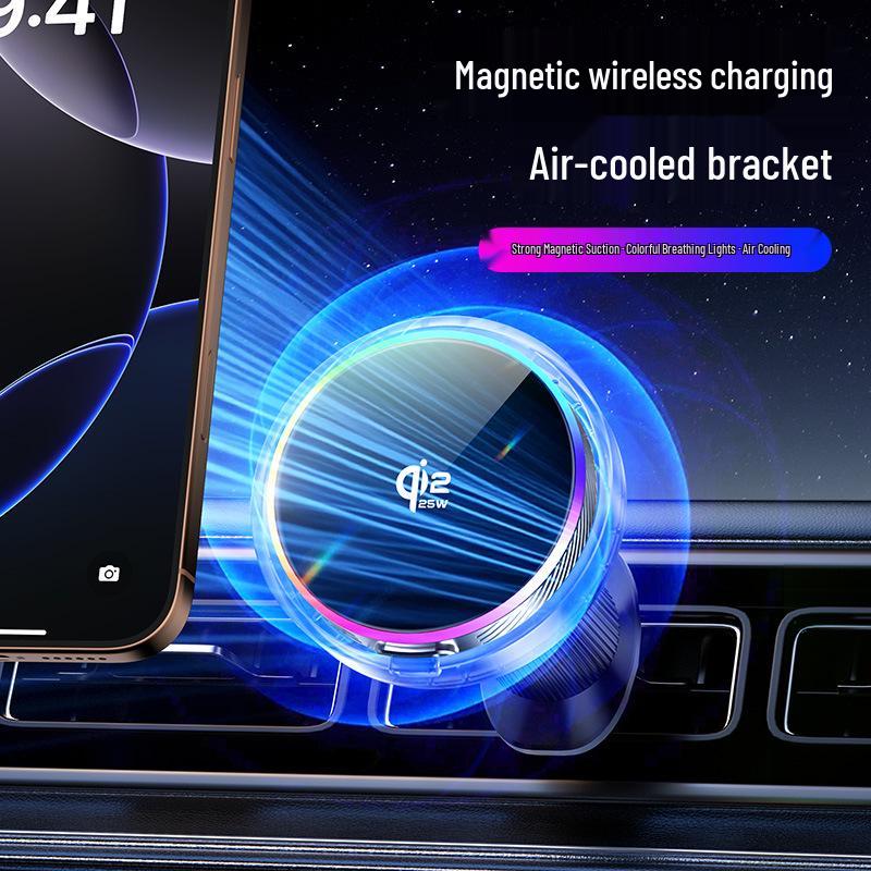 Qi2.2 Magnetic Wireless Car Phone Holder with Cooling