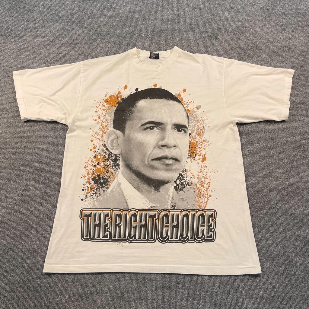 Barack Obama US President The-Right-Choice Shirt XL 24x30 White