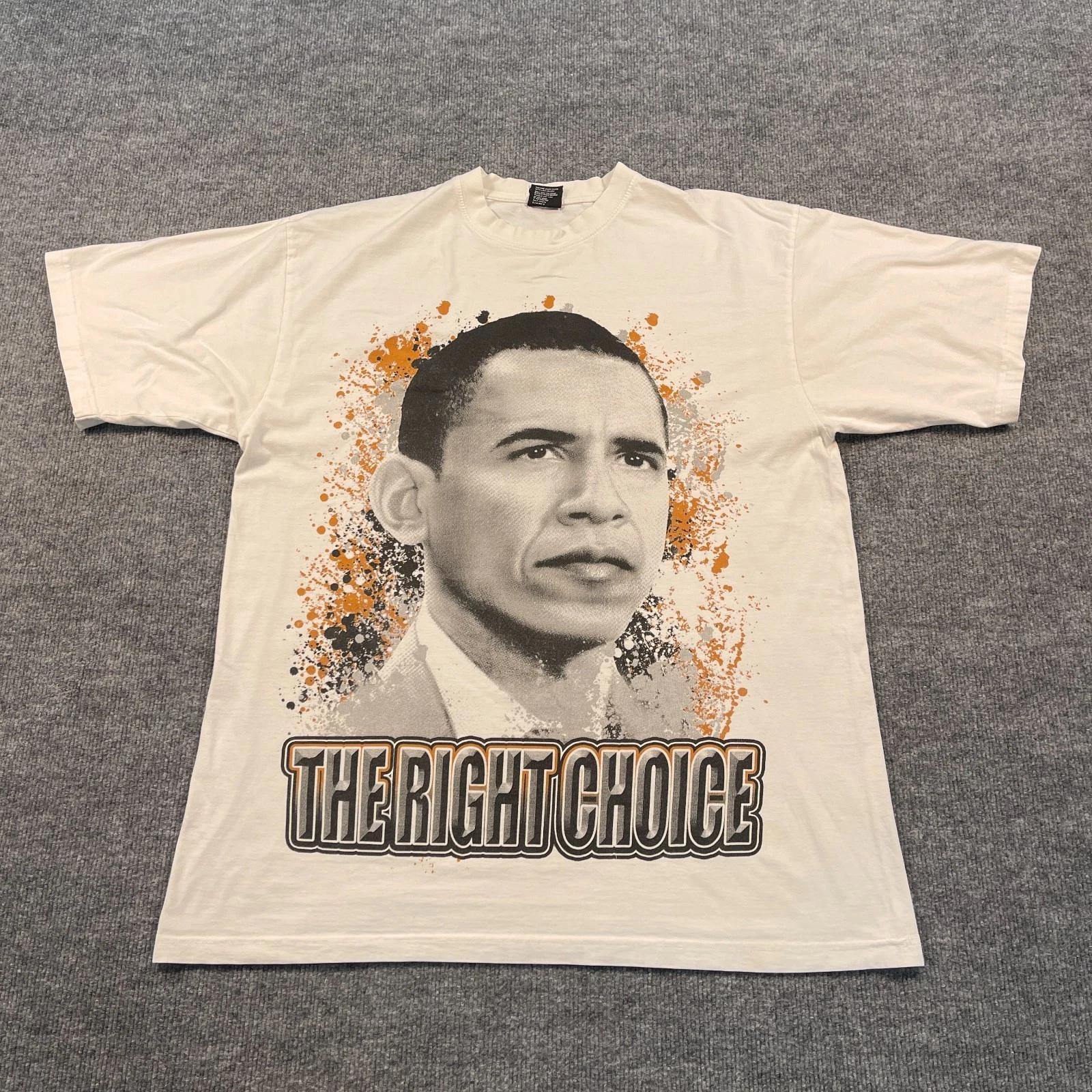 Barack Obama US President The-Right-Choice Shirt XL 24x30 White S