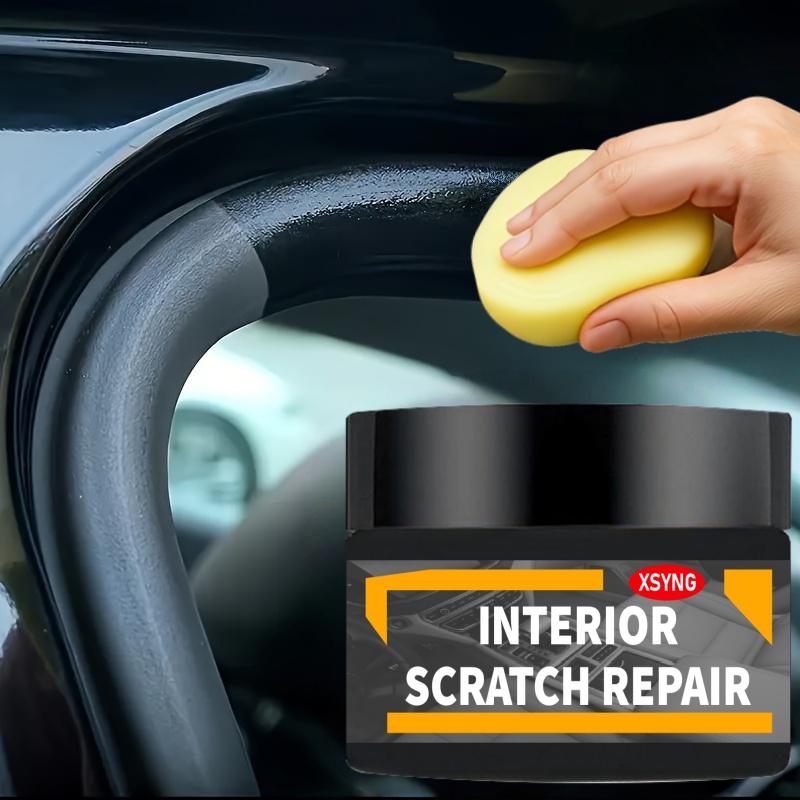 Automotive Interior Plastic Scratch Repair Polishing Agent -Black Instrument Panel Wax, Anti Scratch Repair Kit for Trunk, Instrument Panel, and Doors