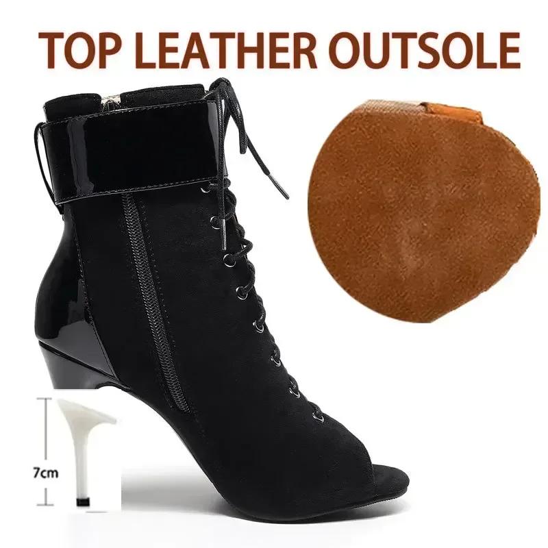 

Мода 2024 Новые сапоги Роскошные женские удобные дышащие выпускные на открытом воздухе латинские сексуальные для шпилек высокие каблуки тапочки бальные 42