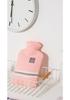 Transparent PVC Hot Water Bottle, Portable Stomach Warmer, Large Size, Plush Fabric, Cute Design, Ideal for Students.