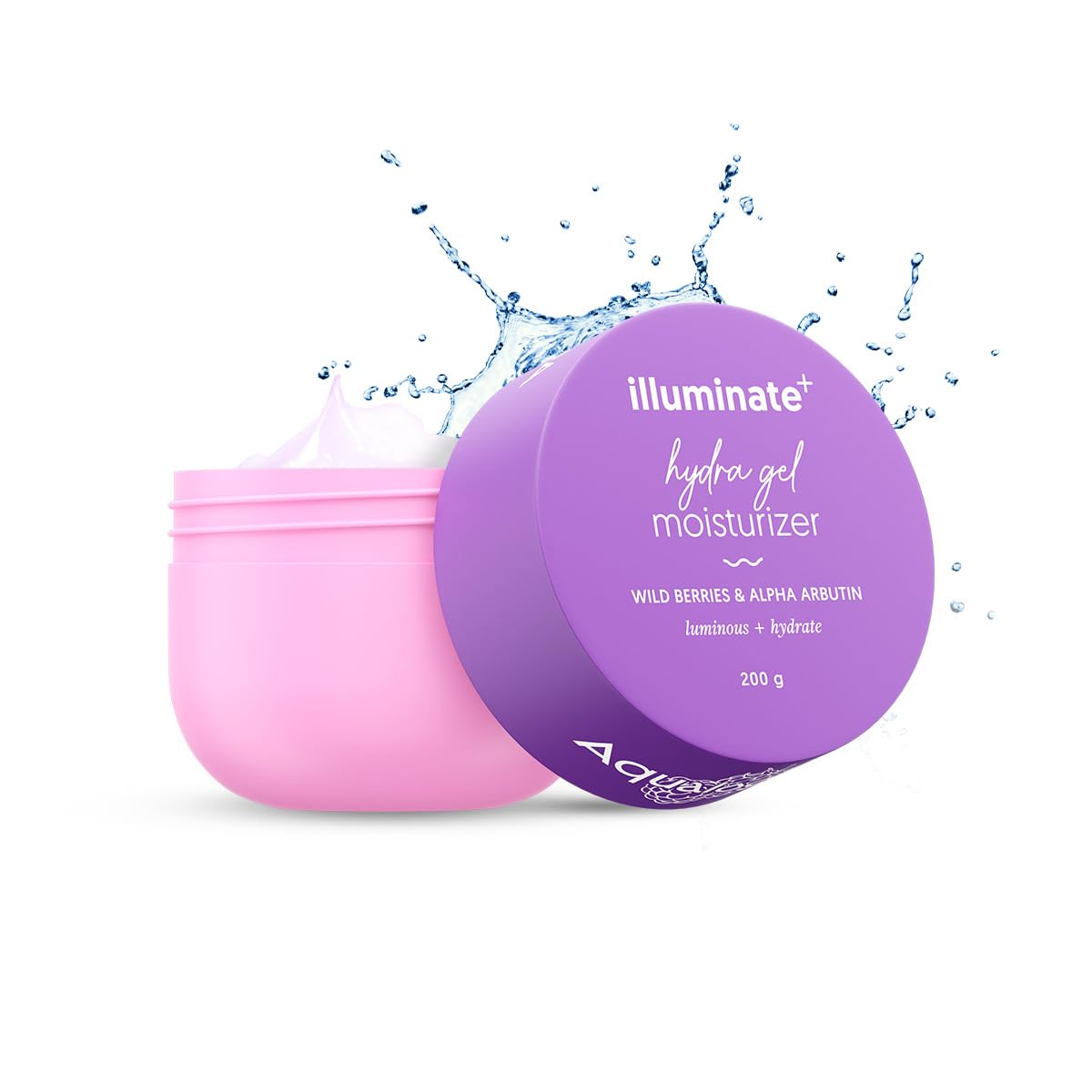 Aqualogica Illuminate Hydra Gel Moisturizer 200 g Water Light Texture Quick Absorbing 24 Hour Hydration Luminous Skin