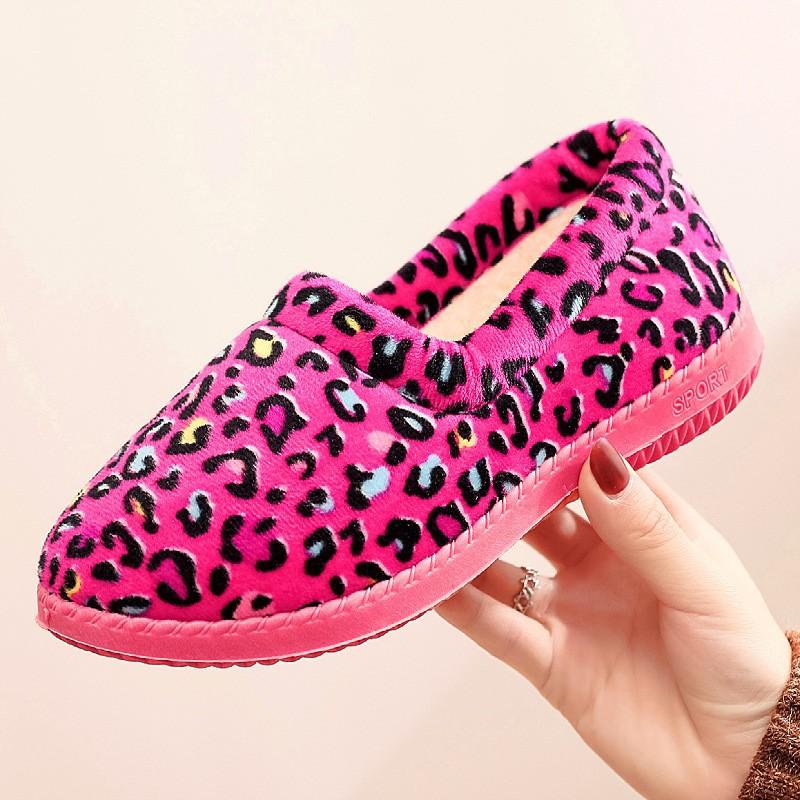 Winter Cotton Slippers Women's Cloth Shoes Indoor Bag Heel Plush Home Non-slip Plush Thermal Cotton Slippers