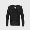 Men's Slim V-Neck Wool Sweater - Autumn/Winter Korean Style, Plush Seahorse Hair, Thick, Trendy