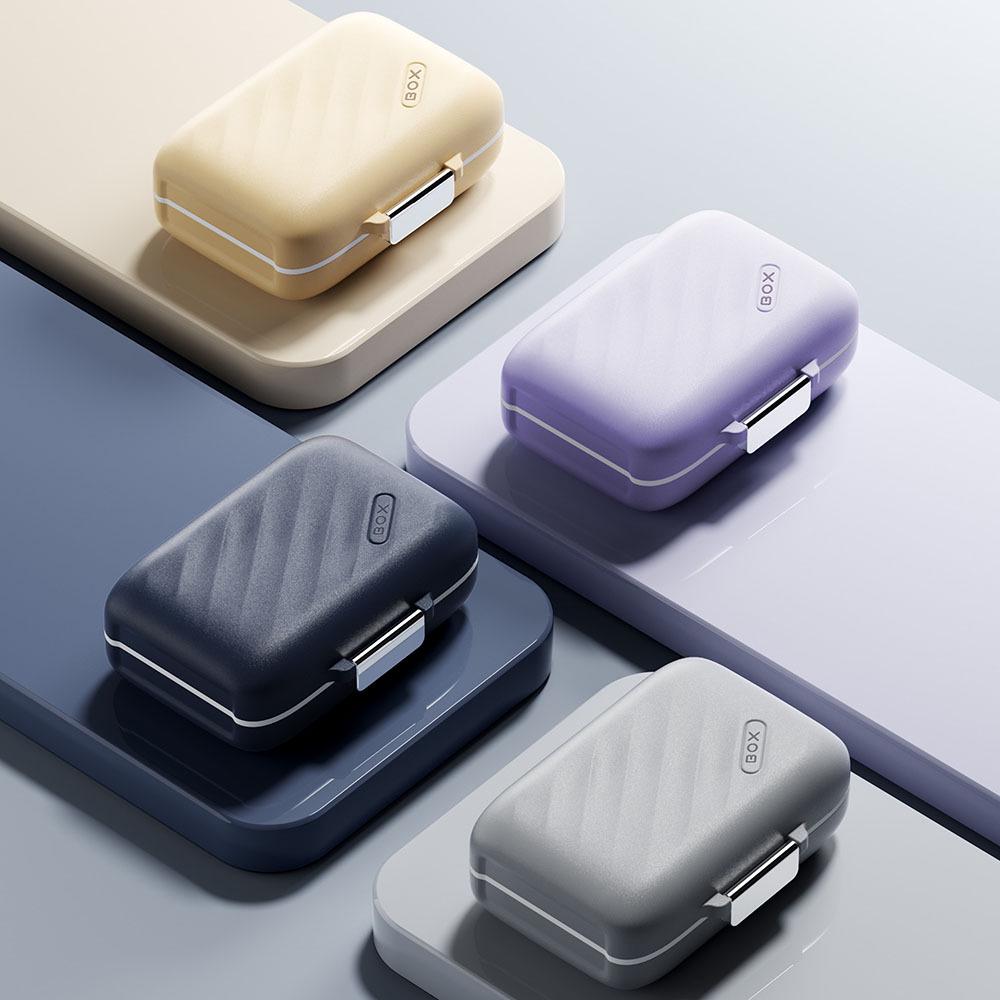 Compact Light-Proof Pill Organizer for Daily & Weekly Meds