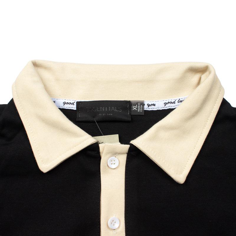 Amerikanischer Retro College Stil Jerry FG Langarm Polo Hoodie