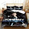 France Rock Singer J-Johnny H-Hallyday Bedding Set Single Twin Full Queen King Size Bed Set Aldult Kid Bedroom Duvet Cover Sets7
