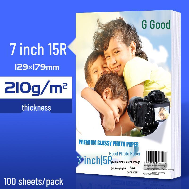 Vysoce lesklý fotografický papír A4, Různé velikosti (5", 6", 7"), Lesklá bílá pro domácí použití