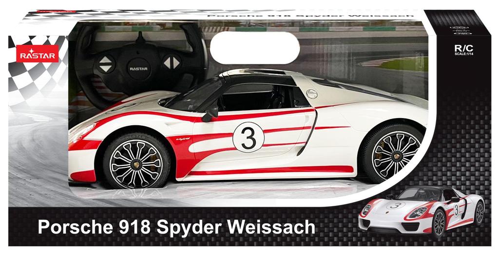 Doyusha 2.4GHz 1/14 Scale Porsche 918 Spyder Performance White Electric Radio Control Model 30814